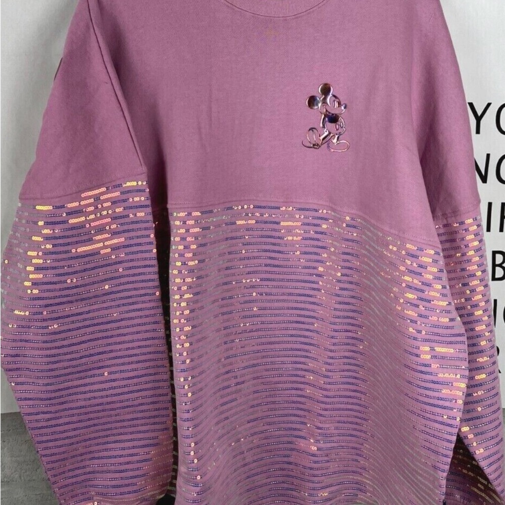 Disney Parks Disneyland Resort Pink Iridescent  Sequin Spirit Jersey Women